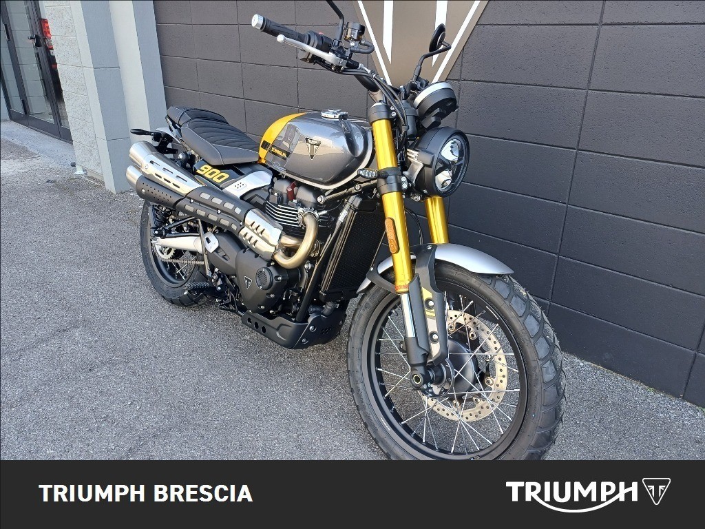 TRIUMPH Scrambler 900 Mineral Grey / Cosmic Yellow Abs