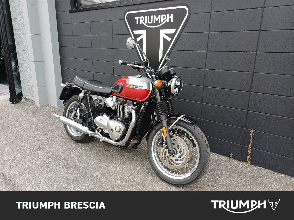 TRIUMPH Bonneville 1200 T120 Aluminium Silver / Cranberry Red Abs my